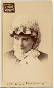 Card 895, Eliza Weathersby, from the Actors and Actresses series (N45, Type 2) for Virginia Brights Cigarettes MET DP831008