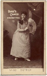 Card Number 130, Dietrich, from the Actors and Actresses series (N145-4) issued by Duke Sons & Co. to promote Cameo Cigarettes MET DP839923