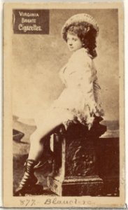 Card 877, Blauclerc, from the Actors and Actresses series (N45, Type 2) for Virginia Brights Cigarettes MET DP830927