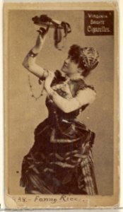Card 838, Fanny Rice, from the Actors and Actresses series (N45, Type 2) for Virginia Brights Cigarettes MET DP830986