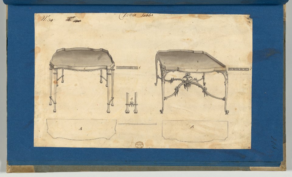 China Tables, from Chippendale Drawings, Vol. II MET DP-14176-092