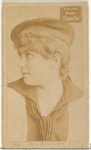 Card 805, Miss Emerson, from the Actors and Actresses series (N45, Type 2) for Virginia Brights Cigarettes MET DP830939
