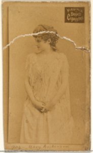 Card 904, Mary Anderson, from the Actors and Actresses series (N45, Type 2) for Virginia Brights Cigarettes MET DP830923