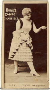 Card Number 1, Irene Varonia, from the Actors and Actresses series (N145-4) issued by Duke Sons & Co. to promote Cameo Cigarettes MET DP840022