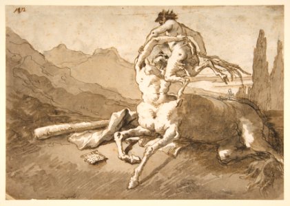 Centaur Holding Up a Youthful Satyr MET DP812106