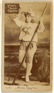 Card 818, Miss Taylor, from the Actors and Actresses series (N45, Type 2) for Virginia Brights Cigarettes MET DP831044