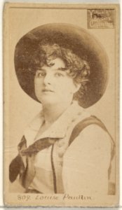 Card 809, Louise Paullin, from the Actors and Actresses series (N45, Type 2) for Virginia Brights Cigarettes MET DP830977
