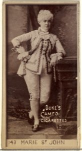 Card Number 143, Marie St. John, from the Actors and Actresses series (N145-4) issued by Duke Sons & Co. to promote Cameo Cigarettes MET DP839999