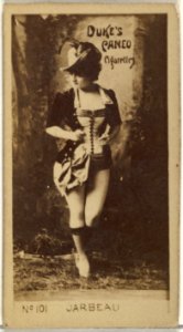 Card Number 101, Vernona Jarbeau, from the Actors and Actresses series (N145-4) issued by Duke Sons & Co. to promote Cameo Cigarettes MET DP839953