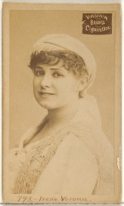 Card 793, Irene Verona, from the Actors and Actresses series (N45, Type 2) for Virginia Brights Cigarettes MET DP831007