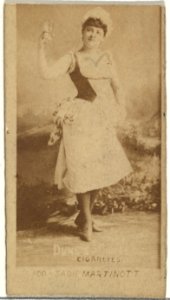 Card Number 100, Sadie Martinot, from the Actors and Actresses series (N145-6) issued by Duke Sons & Co. to promote Duke Cigarettes MET DP840331