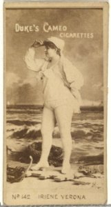 Card Number 142, Irene Verona, from the Actors and Actresses series (N145-4) issued by Duke Sons & Co. to promote Cameo Cigarettes MET DP840026