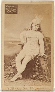 Card 873, Lydia Thompson, from the Actors and Actresses series (N45, Type 2) for Virginia Brights Cigarettes MET DP830999