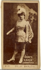 Card Number 10, Billie Barlow, from the Actors and Actresses series (N145-4) issued by Duke Sons & Co. to promote Cameo Cigarettes MET DP839892