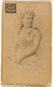 Card 832, Helen Jermine, from the Actors and Actresses series (N45, Type 2) for Virginia Brights Cigarettes MET DP830950