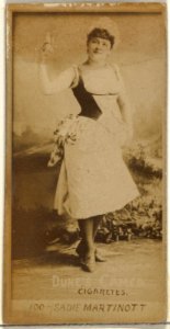Card Number 100, Sadie Martinot, from the Actors and Actresses series (N145-4) issued by Duke Sons & Co. to promote Cameo Cigarettes MET DP839969
