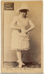 Card 884, Irene Verona, from the Actors and Actresses series (N45, Type 2) for Virginia Brights Cigarettes MET DP831006