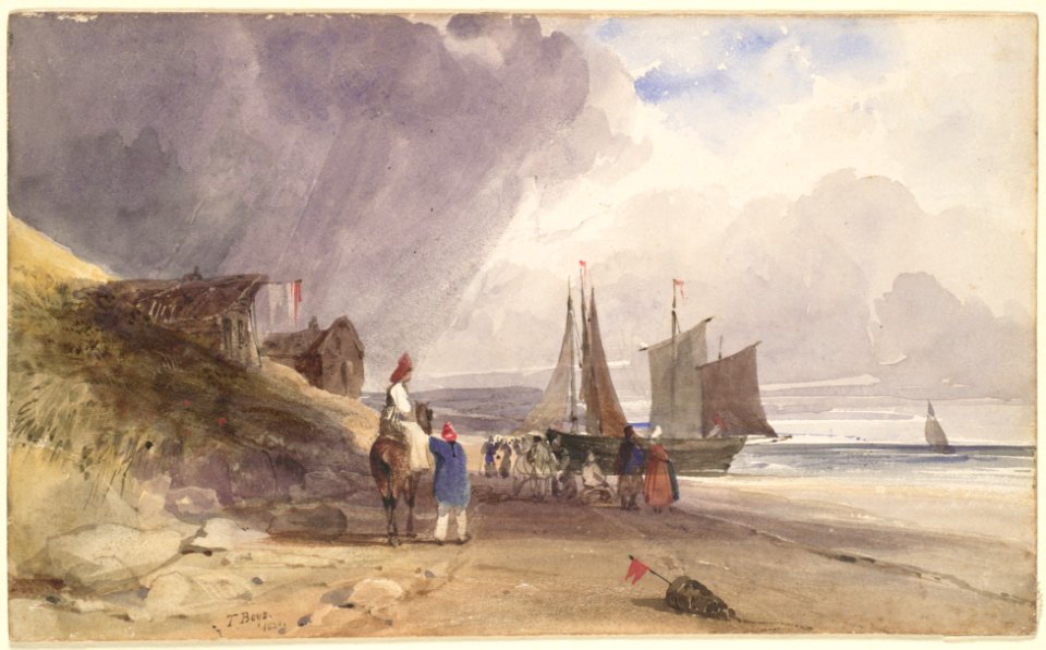 Figures on a Beach, Northern France MET DP110799