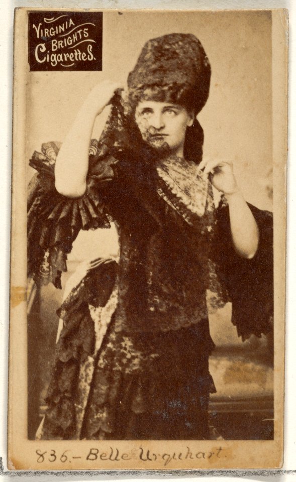 Card 836, Belle Urquhart, from the Actors and Actresses series (N45, Type 2) for Virginia Brights Cigarettes MET DP831000