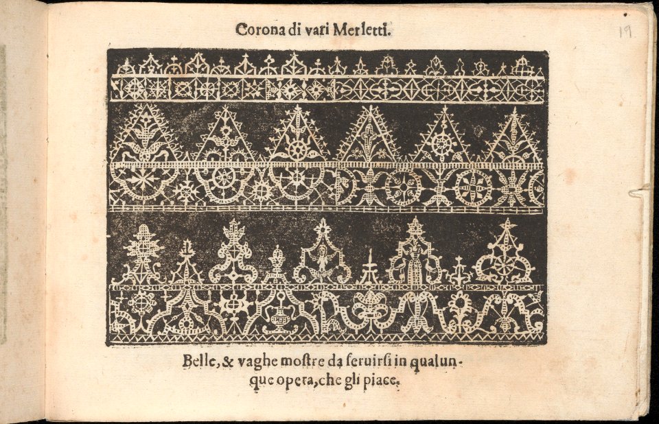 Corona delle Nobile et Virtuose Donne, Libro Terzo, page 19 (recto) MET DP362456