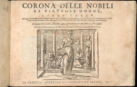 Corona delle Nobile et Virtuose Donne, Libro Terzo, title page (recto) MET DP362437