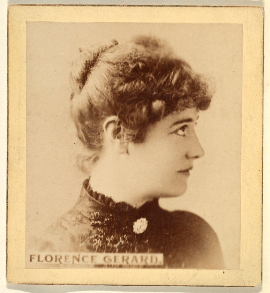 Florence Gerard, from the Actresses series (N246), Type 2, issued by Kinney Brothers to promote Sporting Extra Cigarettes MET DP860104