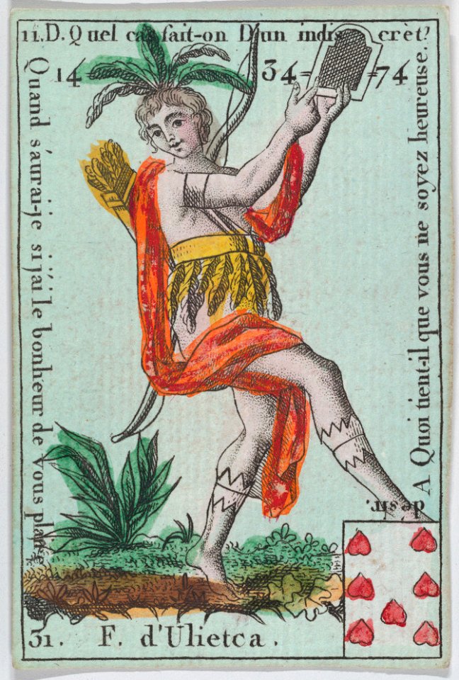 F. d' Ulietca from playing cards "Jeu d'Or" MET DP862014