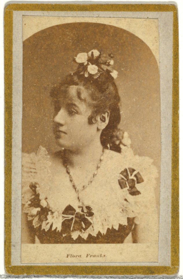 Flora Franks, from the Actresses and Celebrities series (N60, Type 2) promoting Little Beauties Cigarettes for Allen & Ginter brand tobacco products MET DP839470