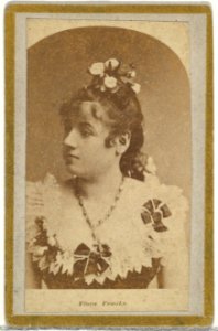 Flora Franks, from the Actresses and Celebrities series (N60, Type 2) promoting Little Beauties Cigarettes for Allen & Ginter brand tobacco products MET DP839470
