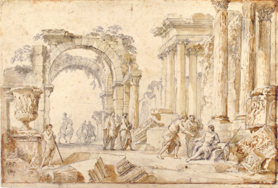 Figures in Classical Ruins MET 80.3.130