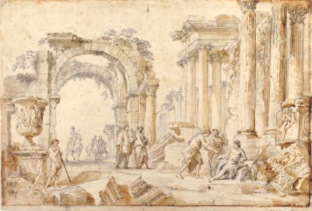 Figures in Classical Ruins MET 80.3.130