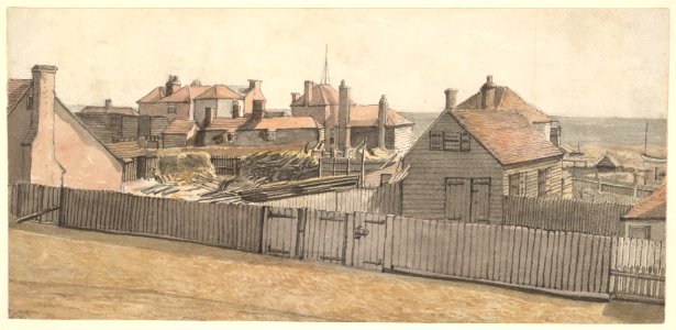 Fishermen's Cottages and Other Houses on the Beach at Hastings MET DP829468