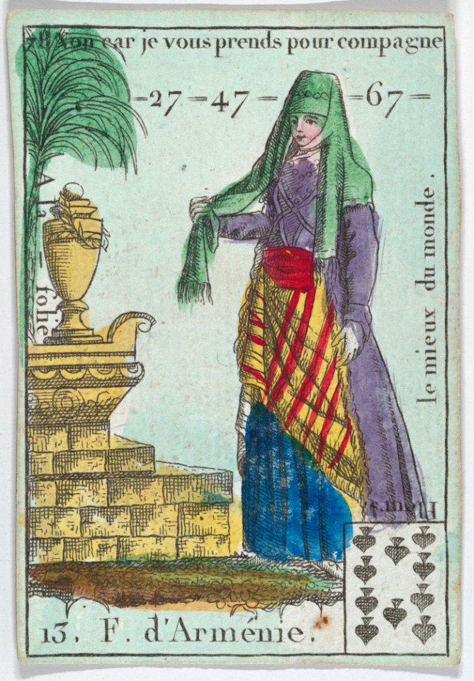 F. d' Armenie from playing cards "Jeu d'Or" MET DP862005