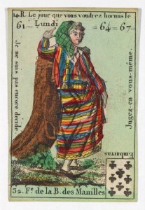 F.e de la B. des Manilles from Playing Cards (for Quartets) 'Costumes des Peuples Étrangers' MET DP274088