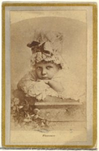 Florence, from the Actresses and Celebrities series (N60, Type 2) promoting Little Beauties Cigarettes for Allen & Ginter brand tobacco products MET DP839467