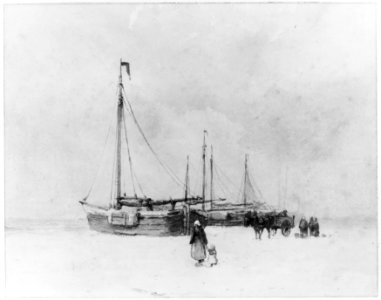 Fishing Boats on the Beach in Winter MET 267151
