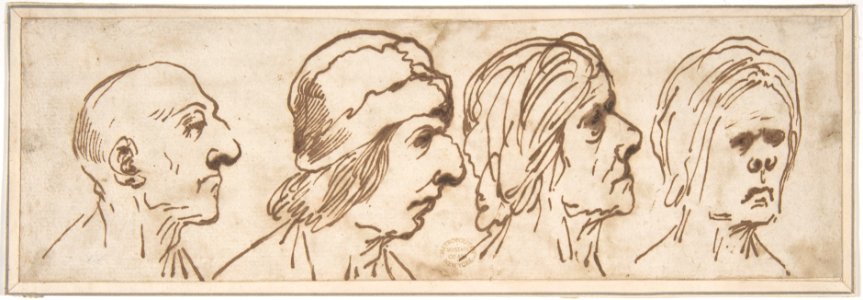 Four Caricatured Heads MET DP808140
