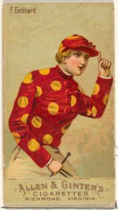 F. Gebhard, from the Racing Colors of the World series (N22b) for Allen & Ginter Cigarettes MET DP835210
