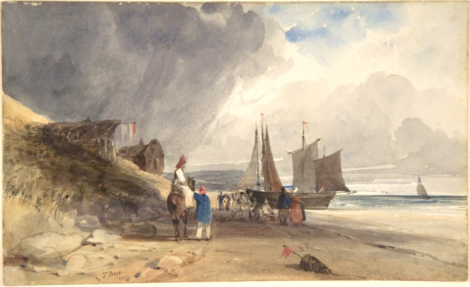 Figures on a Beach, Northern France MET DP800802