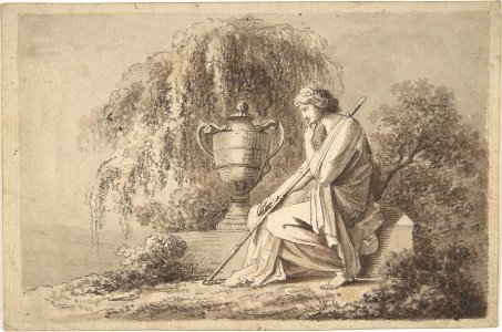 Female Figure Seated Beside an Urn MET DP803832