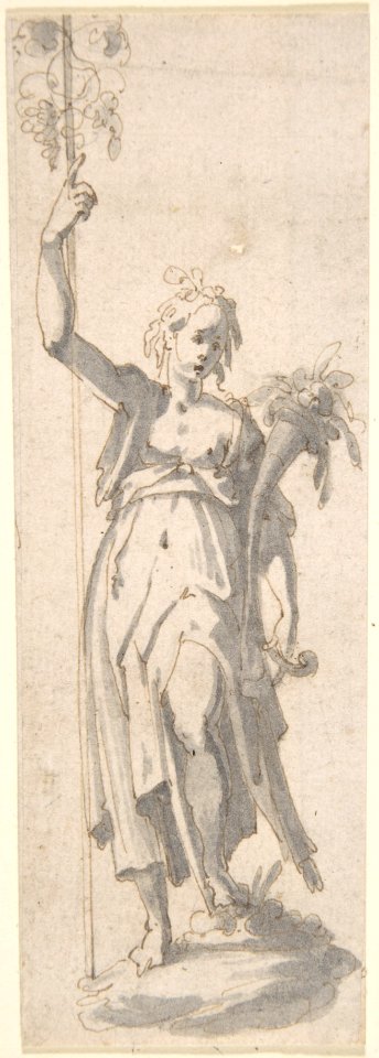 Female Figure with Staff and Cornucopia MET DP802711