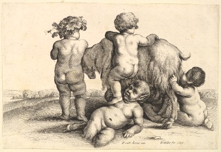 Four boys, a young satyr and a goat MET DP822966
