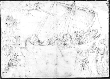 Free Copy of Giotto's Navicella (recto); Copy of Adam in Masaccio's Expulsion from the Garden of Eden, and other Figure Studies (verso) MET 171732