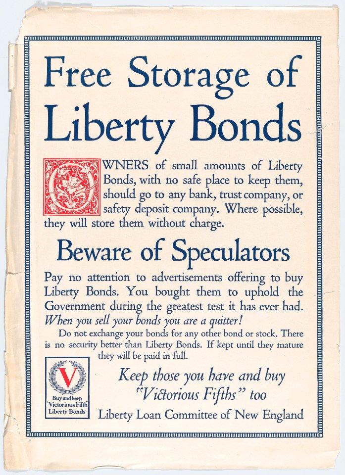 Free storage of liberty bonds MET DP867901