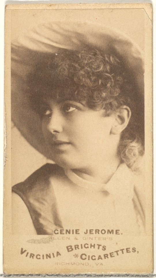 Genie Jerome, from the Actors and Actresses series (N45, Type 1) for Virginia Brights Cigarettes MET DP829835