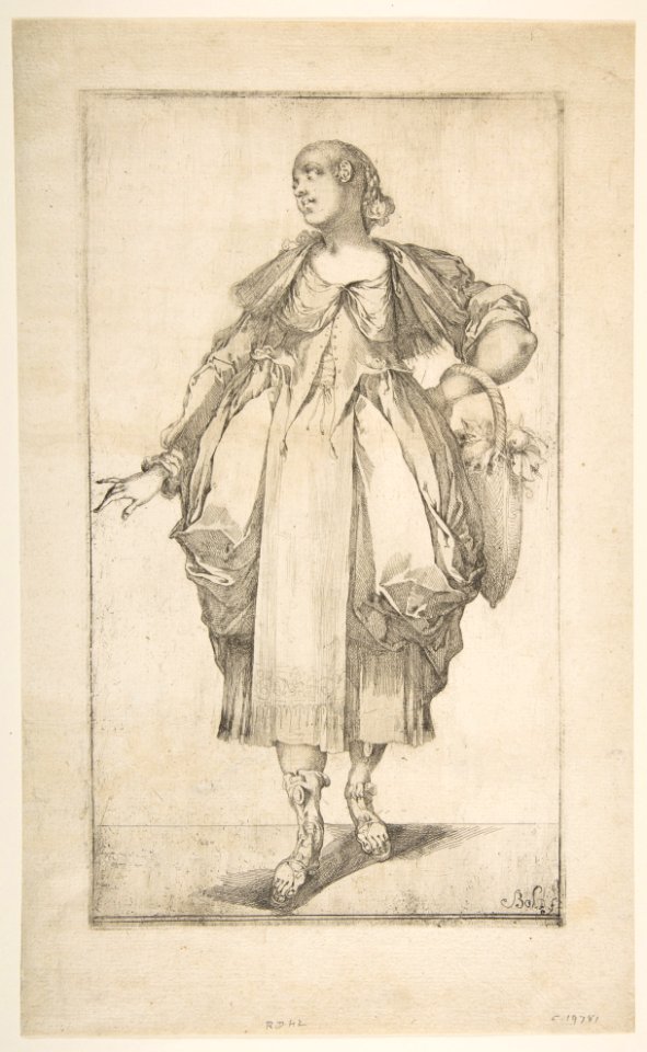 Gardener with a Basket on her Arm, from Hortulanae series MET DP815517