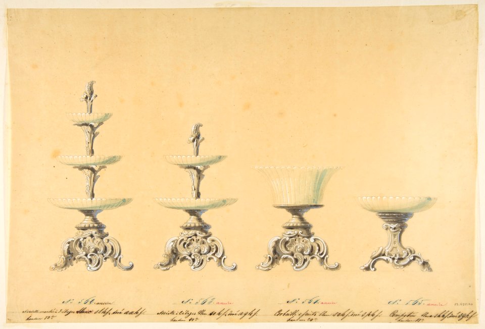Four Designs for Tiered Serving Dishes MET DP812472