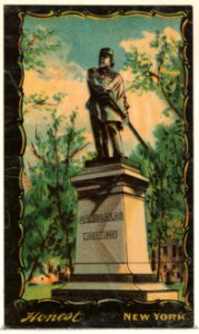 Garibaldi Monument, Washington Square Park, New York City, from the Transparencies series (N137) issued by W. Duke, Sons & Co. to promote Honest Long Cut Tobacco MET DP865646