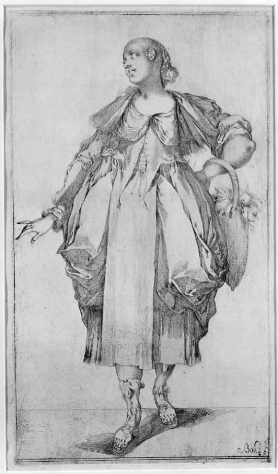 Gardener with a Basket on her Arm, from Hortulanae series MET MM10514