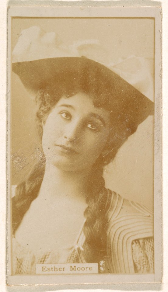 Esther Moore, from the Actresses series (N245) issued by Kinney Brothers to promote Sweet Caporal Cigarettes MET DP859160